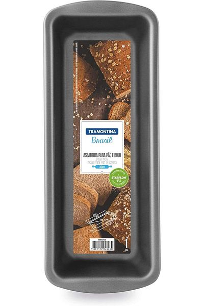 TRAMONTINA Since 1911, Made In Brazil - Brasil 30cm 1.9l Graphite Aluminum Bread Mold