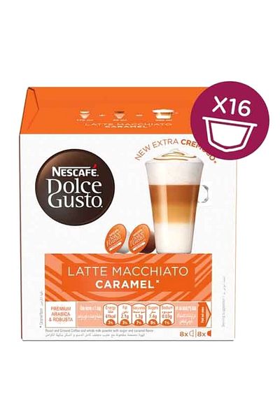 Nescafe Nescafé Dolce Gusto Latte Macchiato Caramel 16 Coffee Capsules