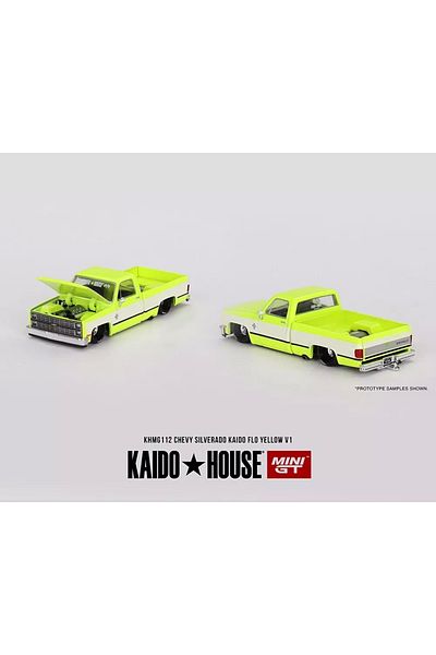mini gt 1/64 شيفروليه سيلفرادو كايدو فلو أصفر V1 Khmg112