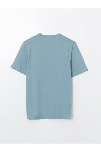 LC Waikiki Ανδρικό μπλουζάκι LCW Crew Neck με εμπριμέ χτενισμένο βαμβάκι