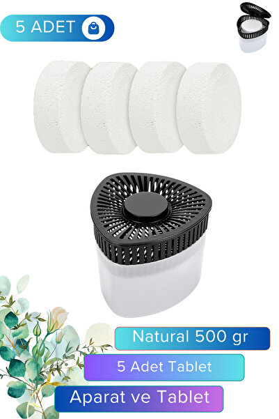 Vcalla Nem Alıcı - Rutubet Giderici Natural ( 1 Adet 500 gram aparat ve 5 ade...