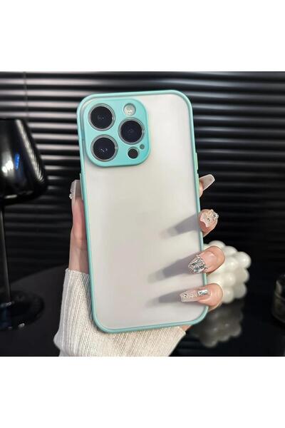 mooodcase iPhone 14 Pro Uyumlu MatGuard Buzlu Şeffaf Telefon Kılıfı mchzr