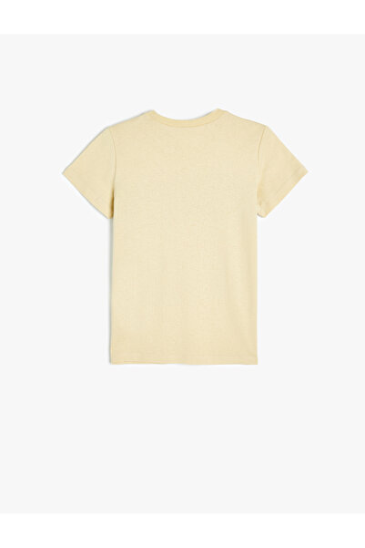 Koton Tricou pentru băiat bej imprimat 5SKB10126TK