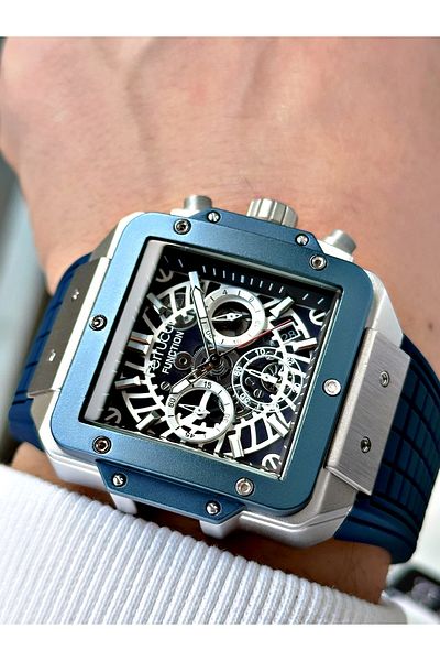 Ferrucci Function Navy Blue Color Silicone Cord Men Wrist Watch Fcf23014