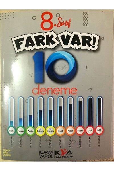 Kva Yayınları 8. Sınıf Lgs Fark Var 10'lu Deneme Seti  2025 ( 10 ADET OPTİK KODLAMA HEDİYE )