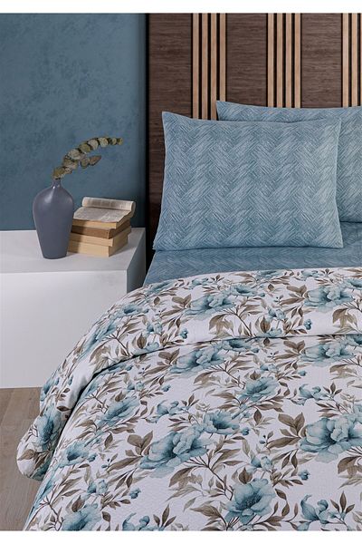 Evim 200X230 cm Blue Garden to Be Opened Soren Personality Pike Set