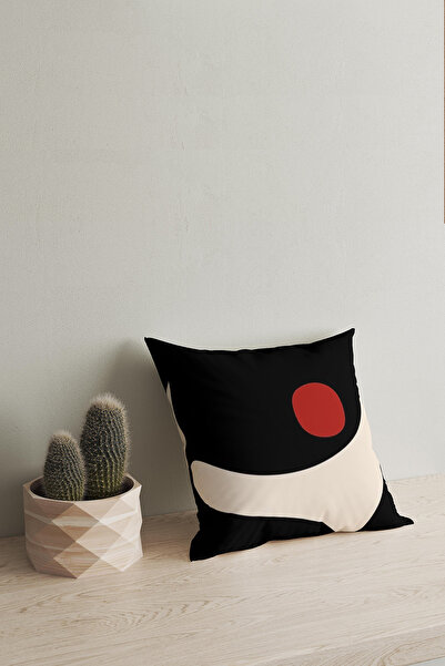 Homeilla Red Black Patterned Digital Printing Double Sided Gift Decorative 2-Piece Throw Pillow Cover