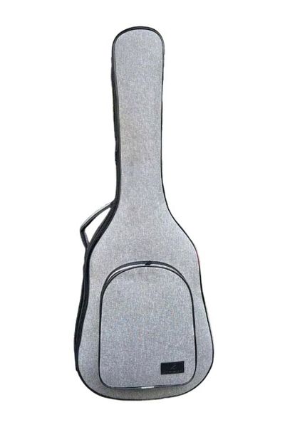 Erga Müzik Guitar Bag - Case, Thick, Gigbag, Grey-Black, Linen, Waterproof - Gtrgriblack001