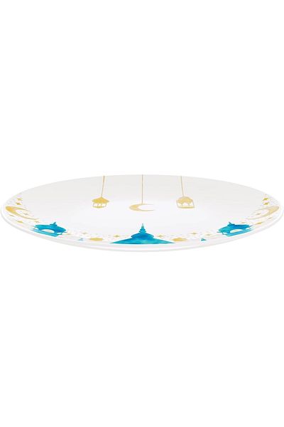 TRAMONTINA Since 1911, Made In Brazil - Hayat 25cm Ramadan Themed Decorated Porcelain Dinner Plate
