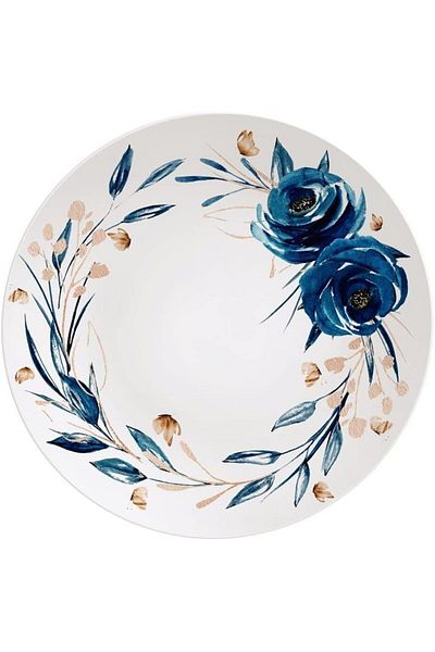TRAMONTINA Since 1911, Made In Brazil - Ana Flor 28cm Decorated Porcelain Dinner Plate