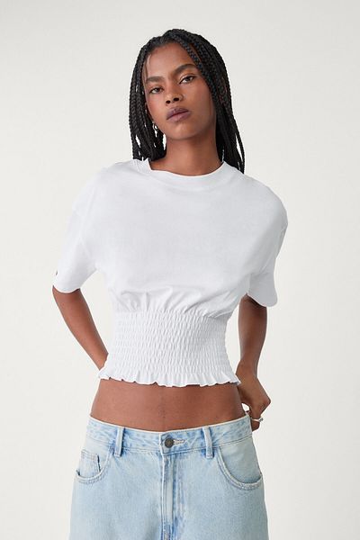 Stradivarius T-shirt with gathered top
