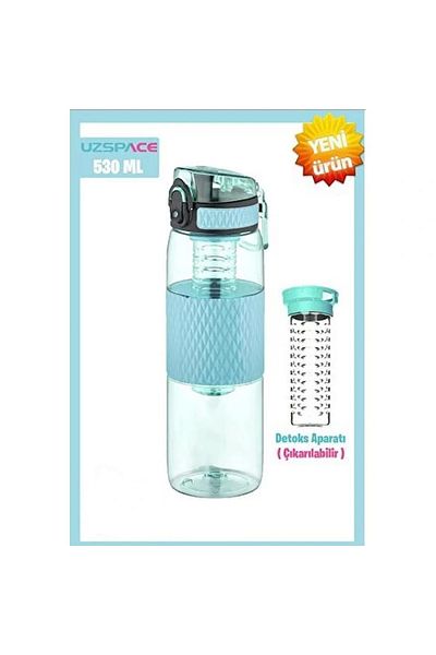 Uzspace Flask Tritan 5060 Detox Compartment 530 ml Spındrift Blue