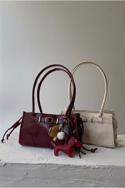 Mupa Shoes Women's Hand and Shoulder Bag Claret Red