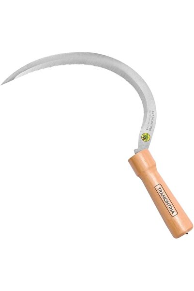 TRAMONTINA Since 1911, Made In Brazil - Grass Hook With Teeth, Wood Ha