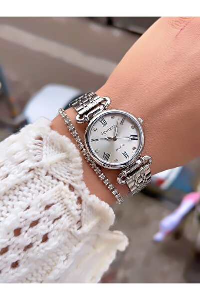 Ferrucci ÇELİK KORDON KADIN KOL SAATİ 2 YIL GARANTİLİ 3 ATM SU GEÇİRMEZ