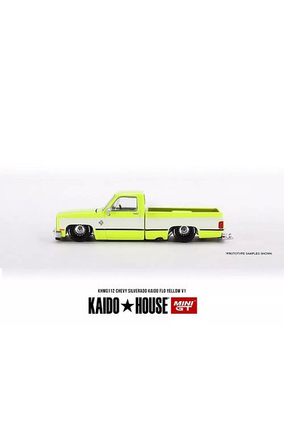 mini gt 1/64 شيفروليه سيلفرادو كايدو فلو أصفر V1 Khmg112