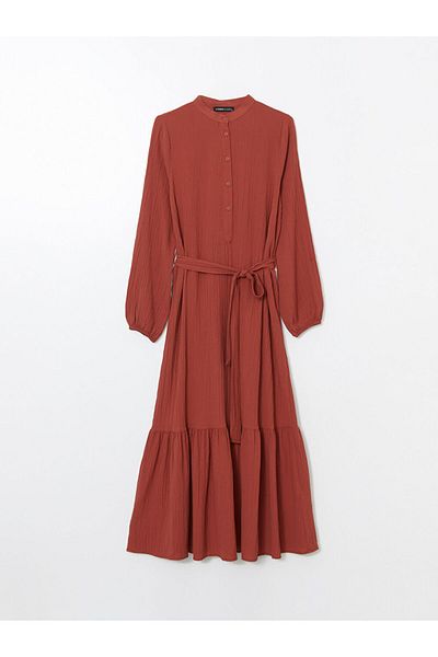LC Waikiki New Season Dominant Collar Textured Women's Dress - S5Ka33Z8