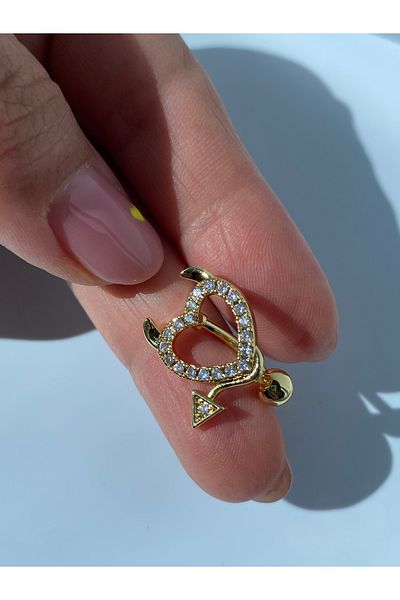 kurukafagift Devil Devil Figured Zircon Stone Belly Piercing