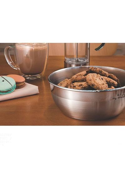 TRAMONTINA Since 1911, Made In Brazil - Freezinox 18cm 1.6l Round Stainless Steel Mixing Bowl Matte Finish