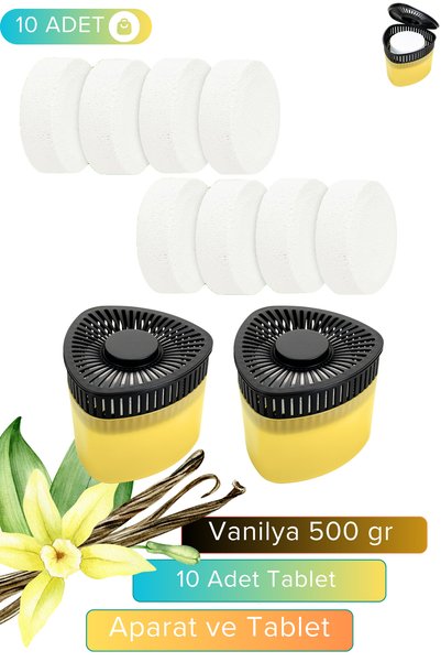 Vcalla Nem Alıcı - Rutubet Giderici Vanilya ( 2 Adet 500 gram aparat ve 10 adet 500 gram tablet )