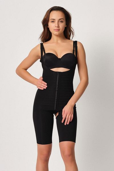 Emay Black Emay 2915 Agraffiti Vest, Corset with Ribbon Support