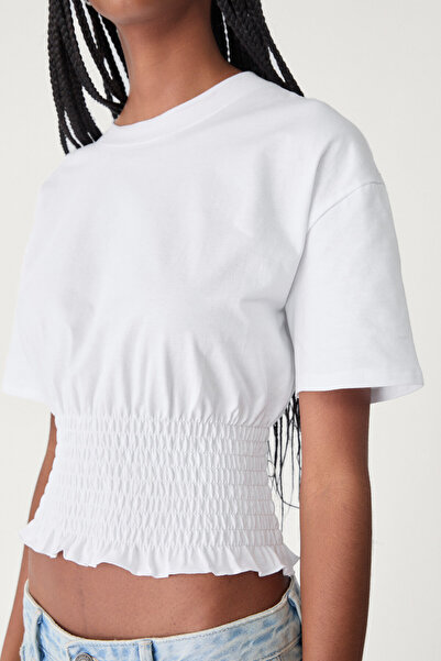 Stradivarius T-shirt with gathered top