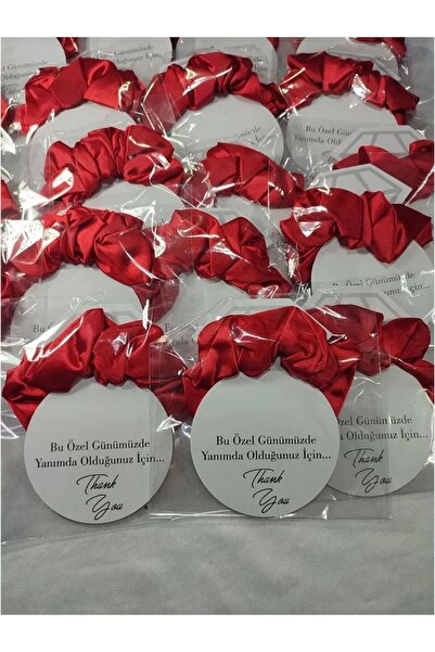 Ahsen Ambalaj 10 Adet Kına Geceleri Için Dağıtılacak Kırmızı Hediyelik Toka