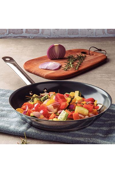 TRAMONTINA Since 1911, Made In Brazil - Professional 30cm 2.9l Stainless Steel Shallow Frying Pan