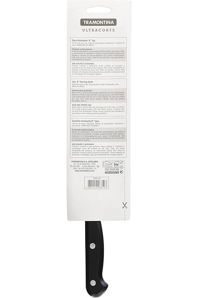TRAMONTINA Since 1911, Made In Brazil - Ultracorte 8 Inches Carving Knife With Stainless Steel Blade