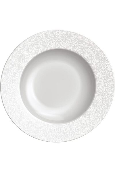 TRAMONTINA Since 1911, Made In Brazil - Alicia 23cm Decorated Porcelain Deep Plate