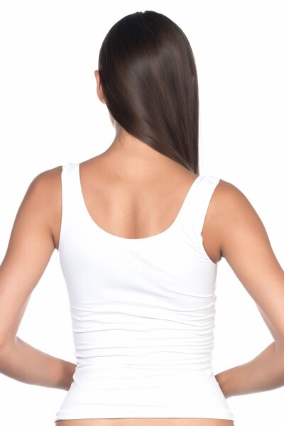 Emay White Mi 5002 Soft Thick Strap Long Undershirt