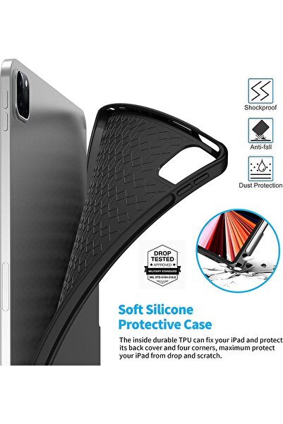 Fogy Apple Ipad Air 13inç M3 Çipli 2025 Uyumlu Mag Touchpad Blutooth Işıklı Standlı Klavyeli Kılıf