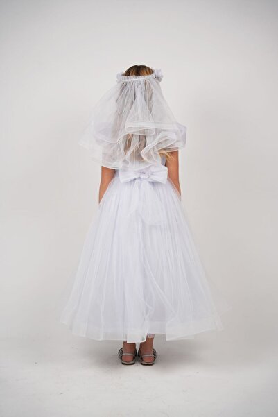 MONİTA Omuz ve bel detaylı kız çocuk abiye elbise