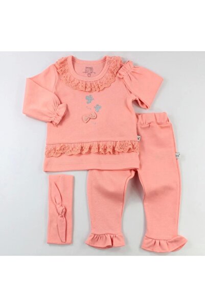 TOFFERS طقم باندانا من 3 قطع من الدانتيل الفاخر للفتيات الصغيرات