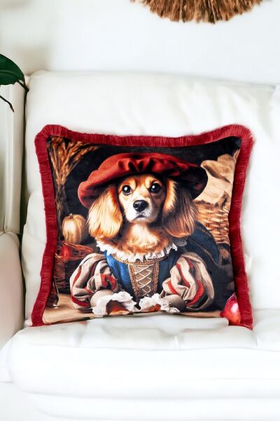 ASDİVA Pas Sa deznom Luksuzna dekorativna životinja figura Sa resama Avangard...