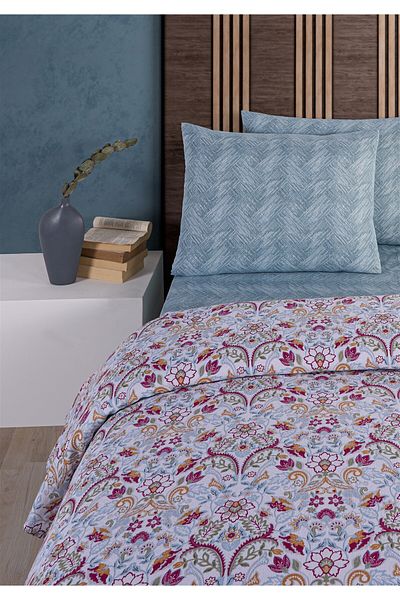 Evim Set Pique Soren Single 160x230 cm Royan Blue Claret Red