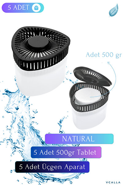 Saban Ev Tipi Nem Alıcı Set | Natural | 5 Aparat 5 Tablet | Rutubet & Küf Önl...