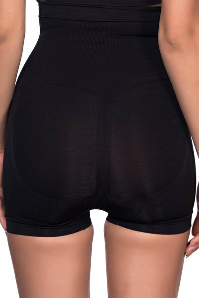 Emay Black 2055 High Waist Massage Boxer Corset