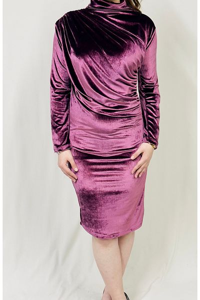 MODA Women Velvet Drawstring Dress