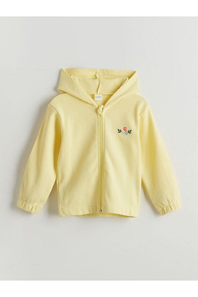 LC Waikiki Lcw Kids Yellow Hooded Girls' Cardigan and Leggings 2-Pack