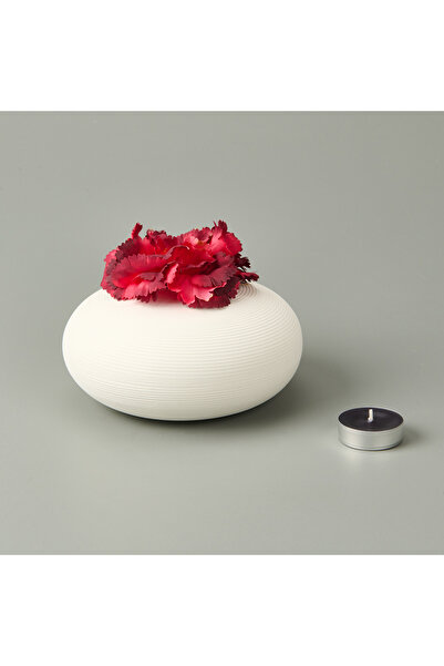 MİEN Mien Fiona Vazo - Beyaz - 15x8 cm