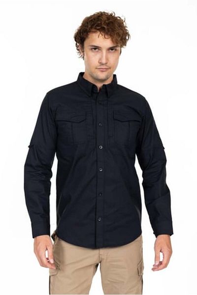 AKN 311 Durable Ripstop Tactical Outdoor Black Shirt
