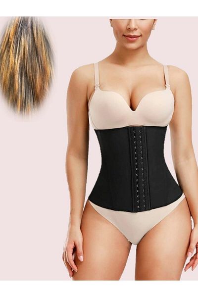 MİSTİRİK Tvigoso Model 4-Stage Strapless Underwire Corset with Firming and Shaping Effect Black Color
