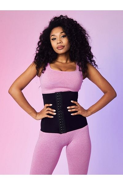 MİSTİRİK Model Tvigoso Corset fără bretele în 4 etape Corset oferind un aspect de clepsidră Corset sportiv Culoare neagră