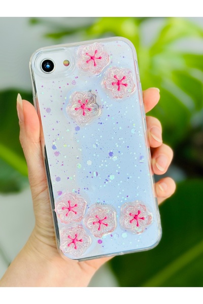 Go Aksesuar Iphone 7 - 8 - SE 2020 - SE 2022 Uyumlu Sakura 3d Oyuncak Figürlü...