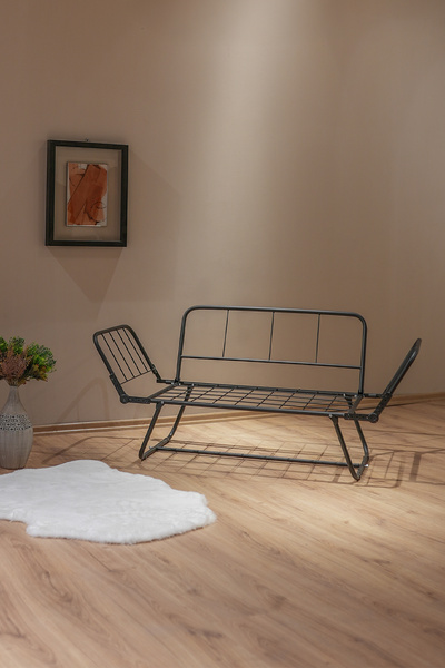 Berta Concept Bhusra Yatak Olabilen Mekanizmalı Ikili Kanepe Kolları Açılan Yataklı Koltuk Füme