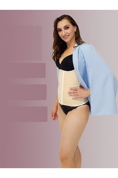 MİSTİRİK Trigoso Model 4 Stage Postpartum Anti-Sagging Latex Skin Color with Straps