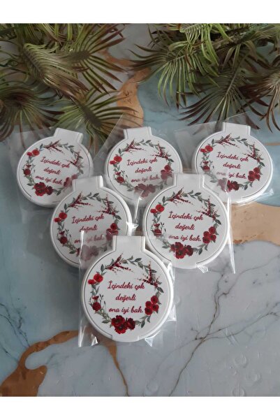 Mira Baskı Anneler Günü Hediyelik Cep Aynası 25 adet