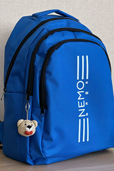 NEMO BAGS Unisex Μπλε σακίδιο πλάτης Μεγάλου μεγέθους Σχολική τσάντα ταξιδιού...