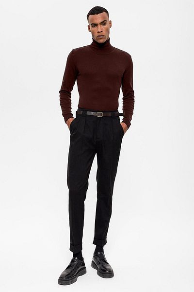 Antioch Brown Full Throat Men's Knitwear